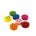 Houten kraal, Mix, rond, smile, 17 mm (7 st.)
