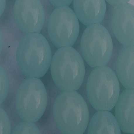 Glaskraal, ovaal, lichtblauw, 12x16 mm (22 st.)