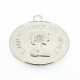 Metaal, hanger, munt, zilver, 46 mm (1 st.)