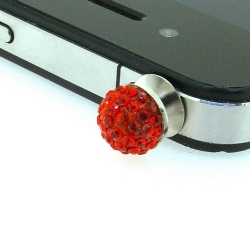 Pimpin glitterbal voor mobiele telefoon, oranje, 10 mm (1 st.)