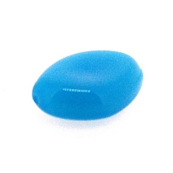Glaskraal, ovaal, blauw, 21 x 16 mm (streng)