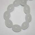 Glaskraal, ovaal, wit, 12 x 16 mm (22 st.)