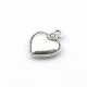 Metaal, hanger, hart, zilver, 22 mm (3 st.)