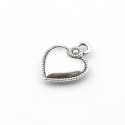 Metaal, hanger, hart, zilver, 22 mm (3 st.)