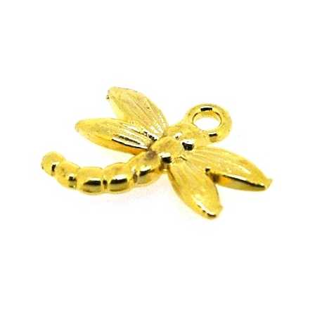 Metaal, bedel, goud, libelle, 16 mm (3 st.)