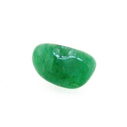 Gekleurd steen kraal, brok, groen, ca. 10 mm (streng)