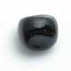 Glaskraal, rond met platte vlakken, zwart, 10 mm (streng)