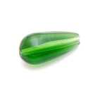 Glaskraal, druppel, groen, 20 x 10 mm (streng)