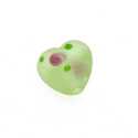 Glaskraal, hart, groen, frost, 14 mm (5 st.)