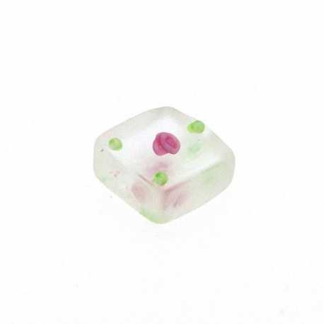 Glaskraal, vierkant, wit, frost, 12 mm (5 st.)