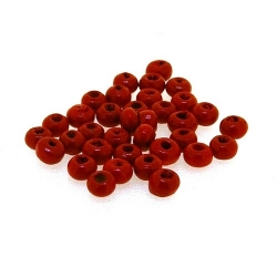 Houten kraal, rond, rood, 2 mm (25 gram)