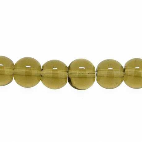 Glaskraal, rond, rookbruin/grijs, 8 mm (streng)
