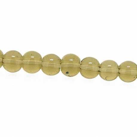 Glaskraal, rond, rookbruin/grijs, 6 mm (streng)