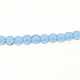 Glaskraal, rond, blauw, 4 mm (streng)