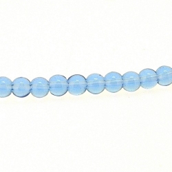 Glaskraal, rond, blauw, 4 mm (streng)