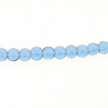 Glaskraal, rond, blauw, 4 mm (streng)