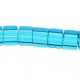 Glaskraal, blokje, blauw, 6 mm (streng)
