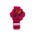 Houten kinderarmband, elastiek, Minnie Mouse, lichtroze/donkerroze (1 st.)