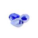 Glaskraal, druppel met facetten, blauw, AB, 16 x 10 mm (5 st.)