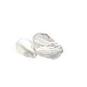 Glaskraal, druppel met facetten, grijs, AB, 12 x 8 mm (6 st.)