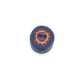 Fimokraal, rond, zon, blauw, 10 mm (streng)