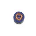 Fimokraal, rond, zon, blauw, 10 mm (streng)