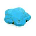 Gekleurd Turquoise, kraal, bloem, turquoise, 30 mm (3 st.)