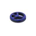 Gekleurd Turquoise kraal, Peace teken, blauw, 24 mm (5 st.)