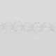 Glaskraal, rond met facetten, transparant, 6 mm (1 streng)