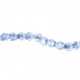 Glaskraal, bicone met facetten, lichtblauw, 4 x 4 mm (streng)