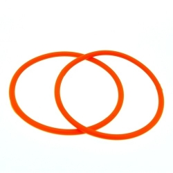 Siliconen armbandje, 3 mm, oranje (1 st.)