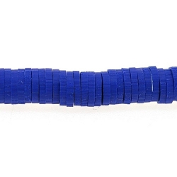 Fimokraal, schijfje, blauw, 1 x 6 mm (streng)