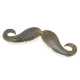 Metaal, hanger, moustache/snor, zilver, 60 mm (3 st.)
