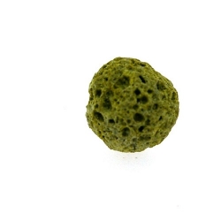 Lava kraal, rond, olijfgroen, 12 mm (10 st.)