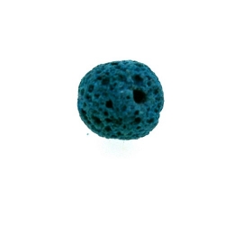 Lava kraal, rond, blauw, 10 mm (10 st.)