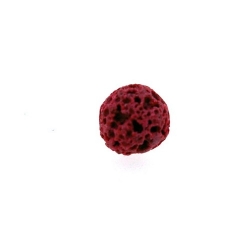 Lava kraal, rond, roze, 6 mm (25 st.)