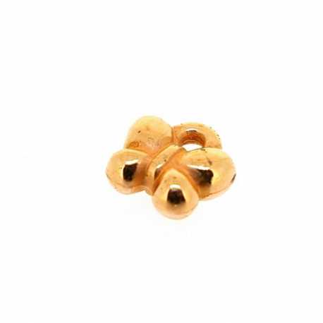 Metallook, bedel, vlinder, roségoud, 10 mm (5 st.)