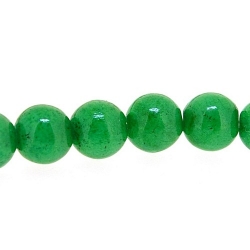 Gekleurd steen kraal, rond, groen, 4 mm (streng)