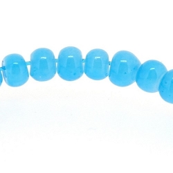 Gekleurd steen kraal, rond, blauw, 4 mm (streng)