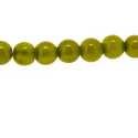 Gekleurd steen kraal, rond, olijfgroen, 6 mm (streng)