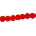 Glaskraal, rond, rood, mat, 4 mm (streng)