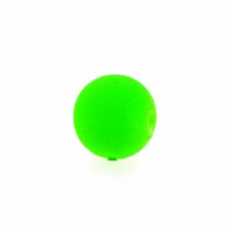 Glaskraal, rond, neon groen, mat, 10 mm (streng)