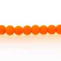 Glaskraal, rond, neon oranje (licht), mat, 4 mm (streng)