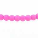 Glaskraal, rond, lichtroze, mat, 4 mm (streng)