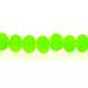 Glaskraal, donut met facetten, neon groen, mat, 12 x 8 mm (streng)