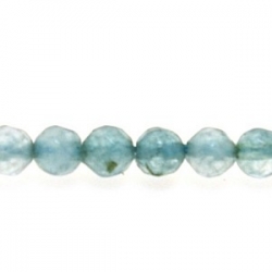 Dyed Jade, kraal, rond, facetten, blauw, 6 mm (10 st.)