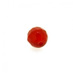 Dyed Jade, kraal, rond, facet, ruby, 6 mm (10 st.)