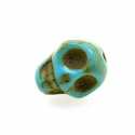 Gekleurd Turquoise, kraal, skull, turquoise, 10 mm (10 st.)