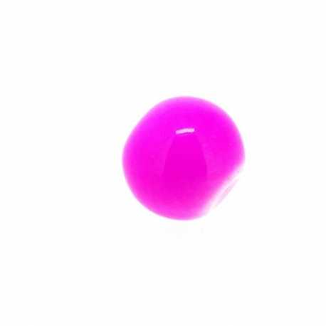 Glaskraal, rond, roze, 6 mm (20 st.)
