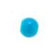 Glaskraal, rond, turquoise, 6 mm (20 st.)